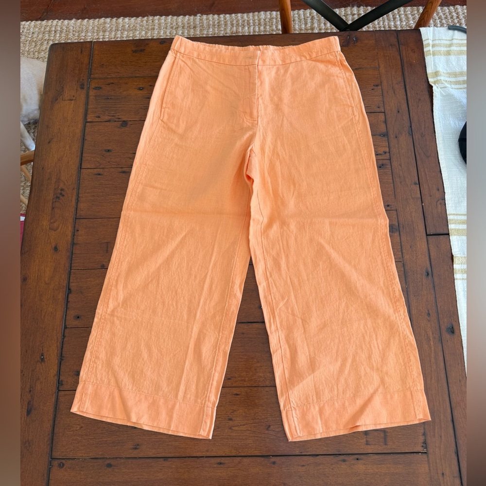 J.Jill linen wide leg pants, size M in beautiful pale orange. NBW w/out tags.